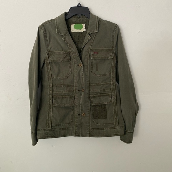 Anthropologie Olive Green Military Button Boho Jacket Women’s Size S Y-20 - Picture 4 of 12